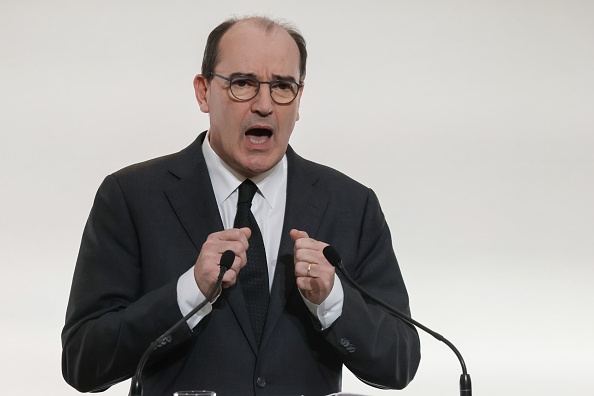 Le Premier ministre Jean Castex lors d'une conférence de presse à Paris. (Photo : LUDOVIC MARIN/POOL/AFP via Getty Images)