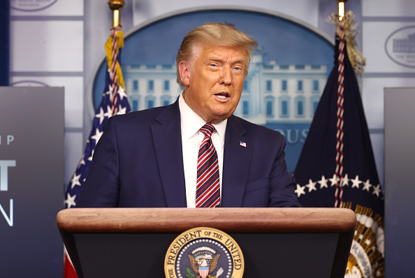 Le président américain Donald Trump s'adresse à la presse dans la salle de conférence de presse  à la Maison Blanche le 20 novembre 2020 à Washington, DC.(Photo : Tasos Katopodis/Getty Images)