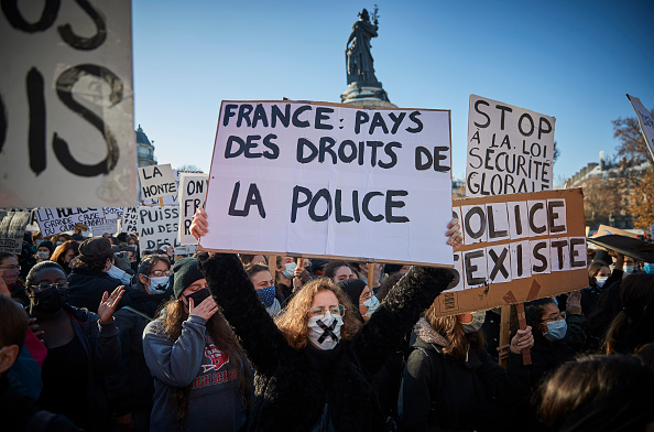 Place de la République à Paris le 28 novembre 2020. (Photo Kiran Ridley/Getty Images)