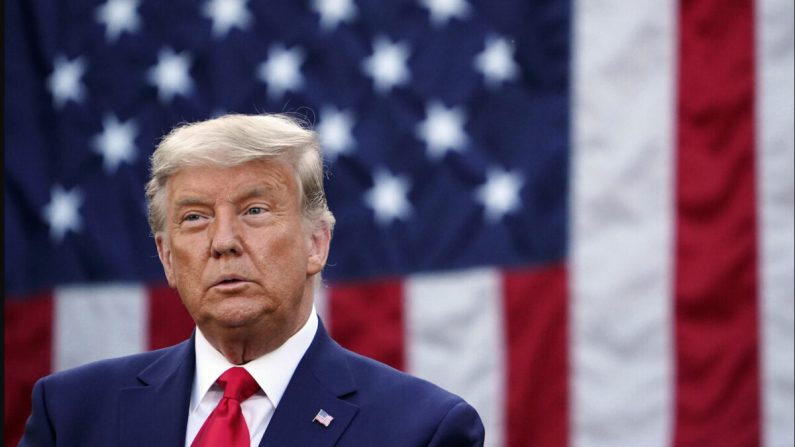 Le président américain Donald Trump dans la roseraie de la Maison-Blanche, le 13 novembre 2020. (Mandel Ngan/AFP via Getty Images)