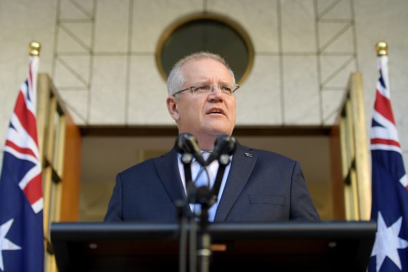 Le Premier ministre australien Scott Morrison. (Photo : Tracey Nearmy/Getty Images)