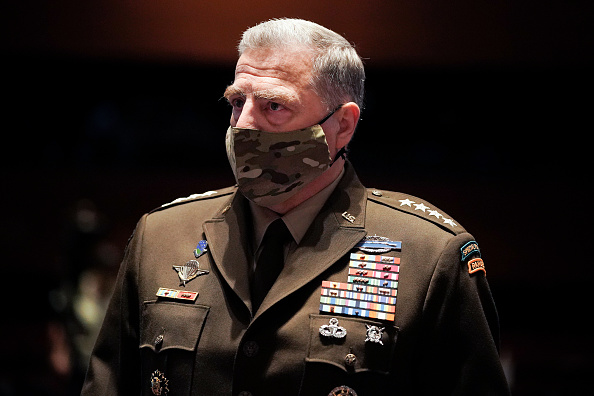 Le chef d'état-major,  le général Mark Milley, arrive pour une audience du Comité des services armés de la Chambre le 9 juillet 2020 à Washington, DC. (Photo : Greg Nash-Pool/Getty Images)