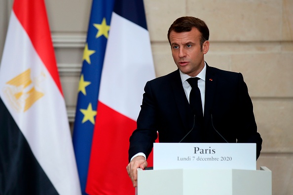 Le président français Emmanuel Macron  (MICHEL EULER/POOL/AFP via Getty Images)
