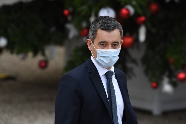 Le ministre français de l'Intérieur, Gerald Darmanin, après une conférence de presse au Palais présidentiel de l'Elysée à Paris le 9 décembre 2020  (ALAIN JOCARD/AFP via Getty Images)