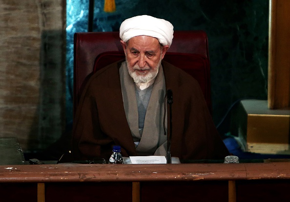 -L'ancien chef de la justice iranienne, Mohammad Yazdi, a été nommé à la tête de l'Assemblée des experts, il est décédé aujourd’hui. Photo doit se lire Berhoux Mehri / AFP via Getty Images.