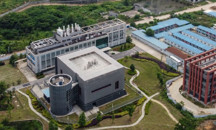 Cette vue aérienne montre le laboratoire P4 (à gauche) sur le campus de l'Institut de virologie de Wuhan, à Wuhan, dans la province centrale chinoise du Hubei, le 27 mai 2020. (Hector Retamal/AFP via Getty Images)