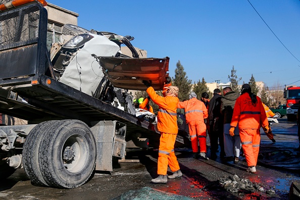 -Illustration- Site d'un attentat à la bombe à Kaboul le 22 décembre 2020. Photo par Zakeria Hashimi / AFP via Getty Images.