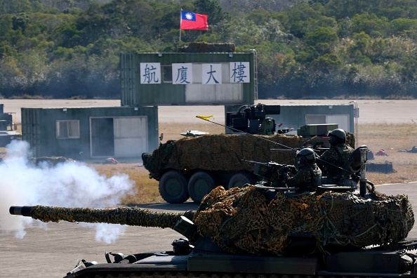 -Exercice dans la base militaire de Hsinchu avant les vacances du Nouvel An chinois le 19 janvier 2021. Photo par Sam Yeh / AFP via Getty Images.