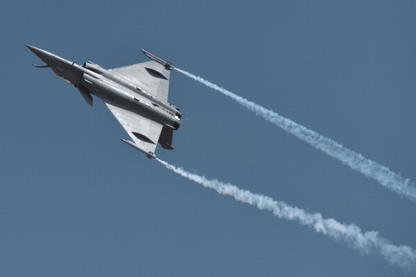 Un chasseur Dassault Rafale français.   (Photo : Manjunath Kiran/AFP via Getty Images)
