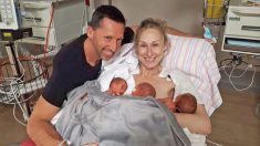 Une nouvelle maman donne naissance à des triplés à 44 ans après six ans d’essais et quatre fausses couches