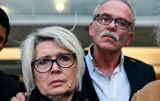 Les parents d'Alexia Daval, Jean-Pierre et Isabelle Fouillot.  (Photo :  SEBASTIEN BOZON/AFP via Getty Images)