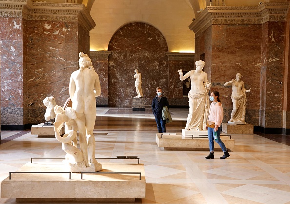 Musée du Louvre, le 14 octobre 2020. (Photo LUDOVIC MARIN/AFP via Getty Images)