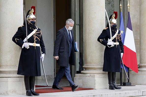 -Le ministre français de l'Économie et des Finances, Bruno Le Maire, à Paris, le 20 janvier 2021. Photo par Ludovic Marin / AFP via Getty Images.