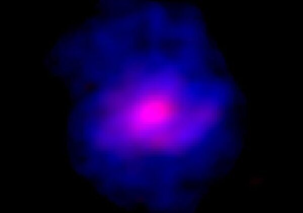 Une image de la galaxie ALESS 073.1, seulement 1,2 milliard d'années après le Big Bang. (Université de Cardiff)