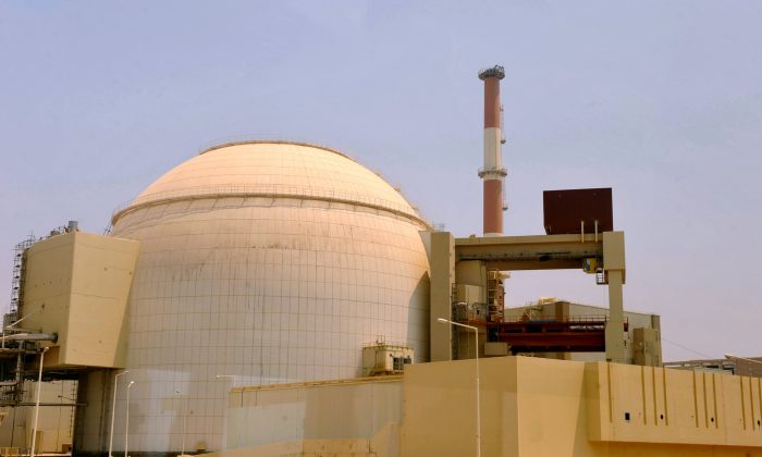La centrale nucléaire de Bushehr en Iran, le 21 août 2010 (IIPA via Getty Images)