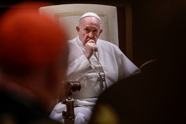 Le pape François au Vatican. (Photo :  ANDREW MEDICHINI/POOL/AFP via Getty Images)