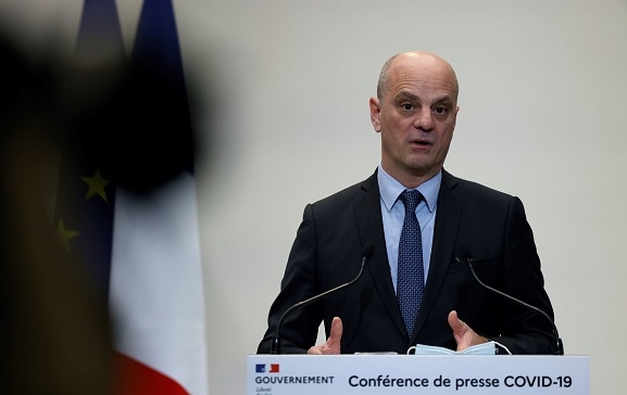 Le ministre de l'Éducation nationale  Jean-Michel Blanquer.   (Photo : THOMAS COEX/POOL/AFP via Getty Images)