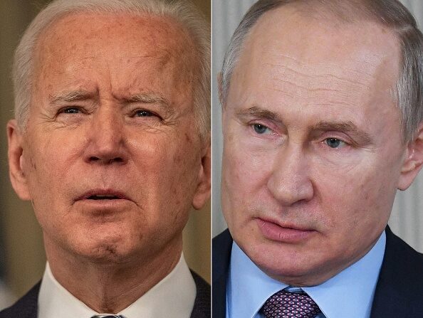 -Le président américain Joe Biden et le président russe Vladimir Poutine le 17 mars 2021. Photos Éric Baradat et Alexey Nikolsky/ AFP via Getty Images.