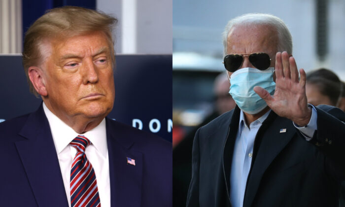 Donald Trump, à gauche, et Joe Biden en photo. (Getty Images)