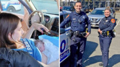Une mère donne à son nouveau-né le nom des policiers qui l’ont aidée lors d’un accouchement dramatique sur le bord de la route