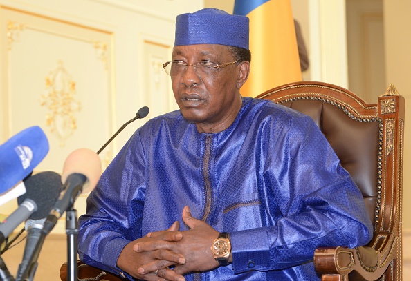 -Le président tchadien Idriss Deby au palais présidentiel de N'Djaména le 9 août 2019. Photo Brahim Adji / AFP via Getty Images.