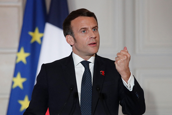 Le Président Emmanuel Macron. (Photo : BENOIT TESSIER/POOL/AFP via Getty Images)