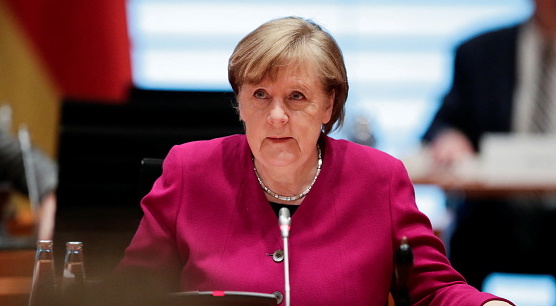 La chancelière allemande Angela Merkel. (Photo :  HANNIBAL HANSCHKE/POOL/AFP via Getty Images)