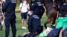 Bruxelles: la police charge à cheval et au canon à eau des milliers de jeunes voulant se rassembler dans le Bois de la Cambre