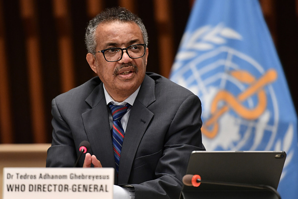 Le directeur général de l'Organisation mondiale de la santé (OMS), Tedros Adhanom Ghebreyesus. (Photo :  FABRICE COFFRINI/POOL/AFP via Getty Images)