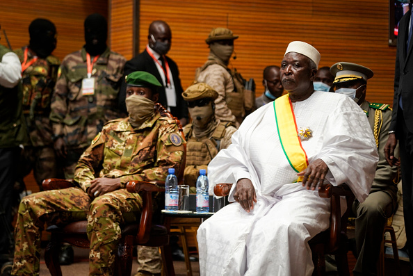 Le Président du Mali Bah Ndaw. (Photo : MICHELE CATTANI/AFP via Getty Images)