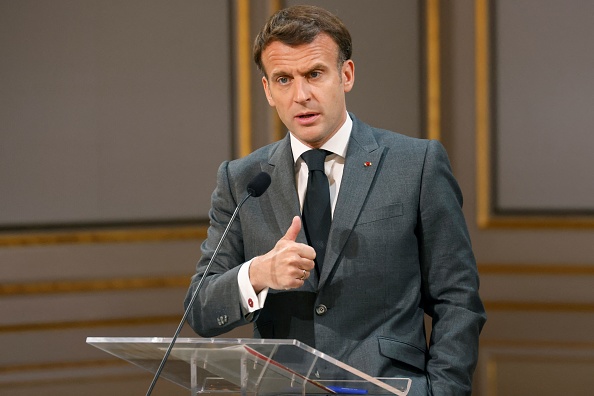 Le Président Emmanuel Macron. (Photo :  LUDOVIC MARIN/AFP via Getty Images)