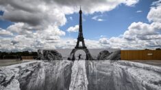 Le superbe trompe-l’œil de l’artiste JR, place du Trocadéro, sublime la tour Eiffel
