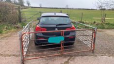 Un agriculteur réagit de manière créative au conducteur d’une BMW qui a bloqué le portail de sa ferme