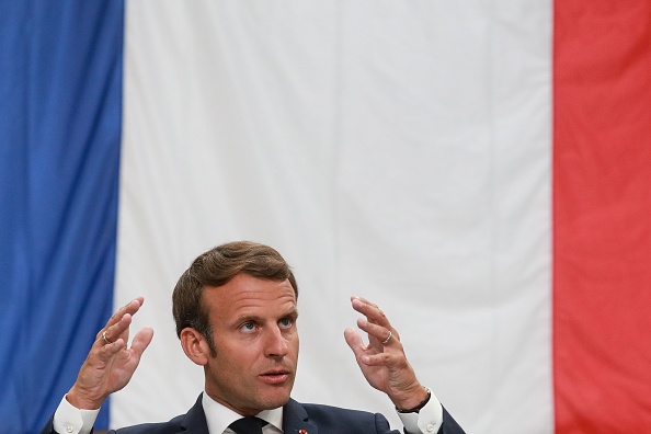 Le Président Emmanuel Macron. (Photo : LUDOVIC MARIN/POOL/AFP via Getty Images)