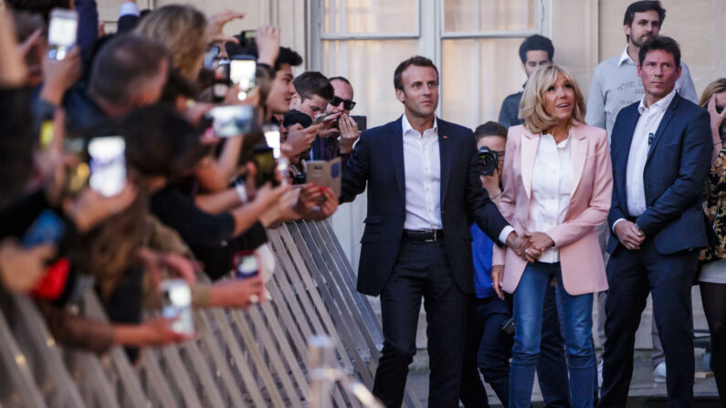 A l'Elysée, la fête de la musique 2018 et Emmanuel Macron
(CHRISTOPHE PETIT TESSON /AFP)
