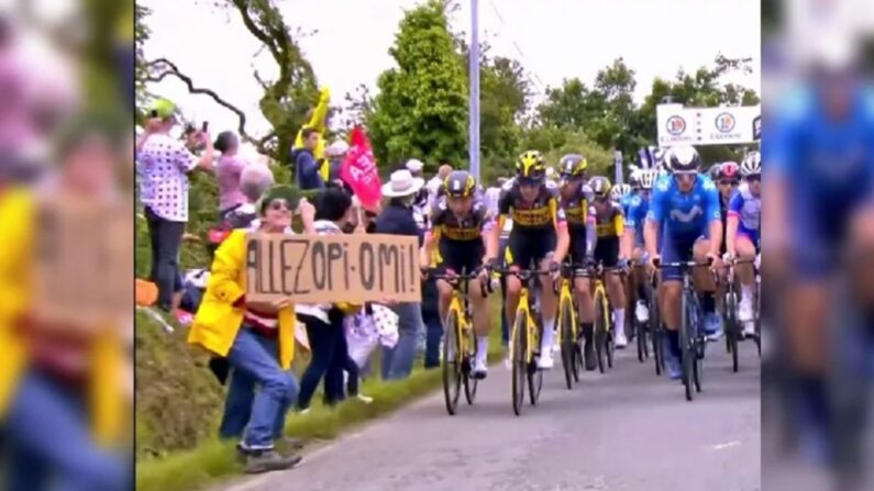 La spectatrice qui avait provoqué la chute de plusieurs coureurs lors de la première étape du Tour de France (Gendarmerie nationale)