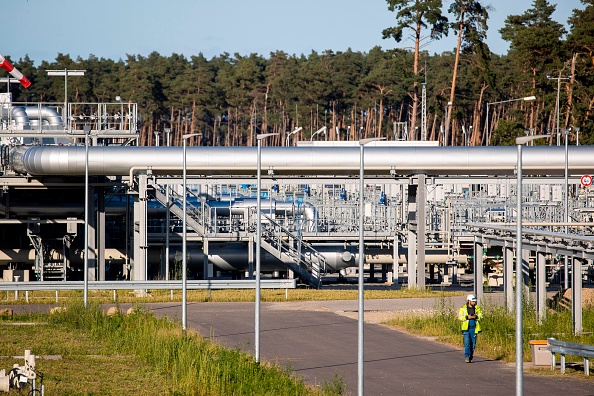 L'installation du gazoduc Nord Stream 2 à Lubmin, dans le nord-est de l'Allemagne. (Photo : ODD ANDERSEN/AFP via Getty Images)