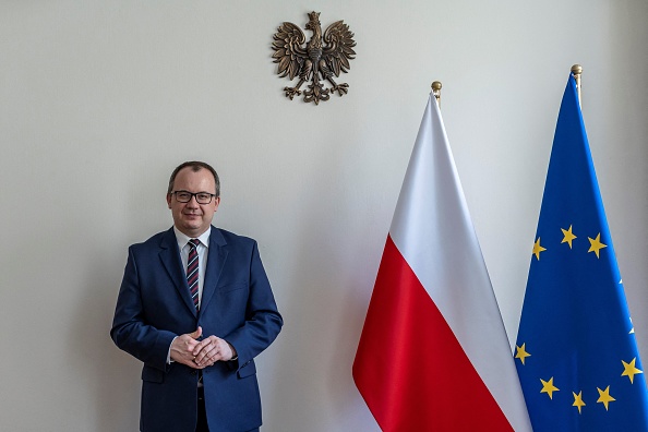 Le responsable polonais des droits de l'homme Adam Bodnar, à Varsovie, le 28 avril 2021.(Photo : WOJTEK RADWANSKI/AFP via Getty Images)