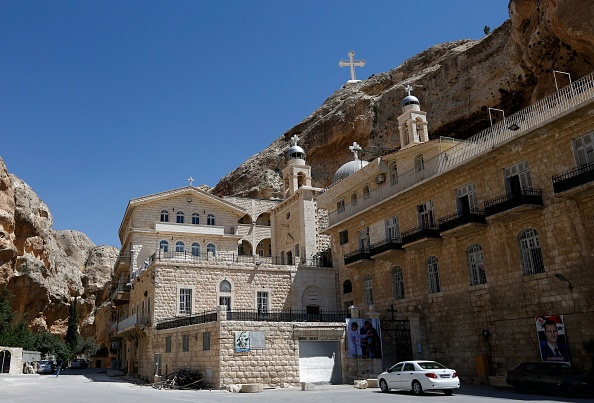 -Le monastère de Mar Taqla dans le village de Maaloula au nord de la capitale syrienne Damas, le 29 juin 2021. Photo de LOUAI BESHARA / AFP via Getty Images.