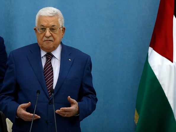 -Le président palestinien Mahmoud Abbas à Ramallah, en Cisjordanie, le 12 mai 2021. Photo d'ABBAS MOMANI / AFP via Getty Images.