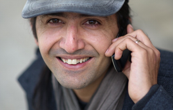 -Le photographe de l'Agence France-Presse Massoud Hossaini au bureau de l'AFP à Kaboul le 17 avril 2012. Photo JOHANNES EISELE/AFP via Getty Images.