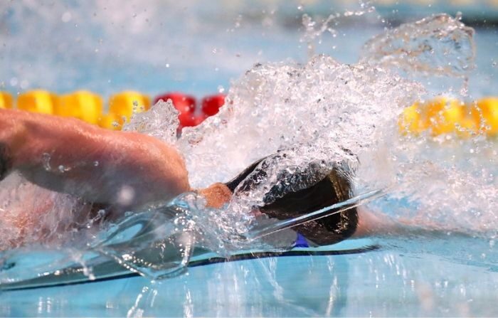 Matthew Richards, de Grande-Bretagne, participe à la finale du 100 m nage libre masculin lors de la deuxième journée de la rencontre britannique de natation sur invitation au centre aquatique de Manchester, le 13 mars 2021 à Manchester, en Angleterre. (Clive Rose/Getty Images) 