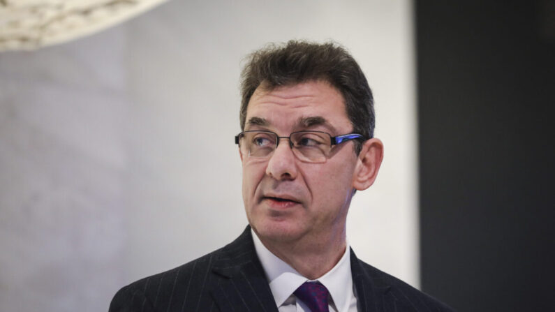 Albert Bourla, directeur général de la société pharmaceutique Pfizer, à la bourse de New York, le 17 janvier 2019. (Drew Angerer/Getty Images)