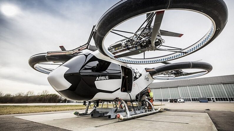 Premier concept du CityAirbus - un taxi volant ©AirBus