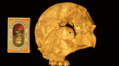 Au Danemark, un homme muni d’un détecteur de métal, trouve un trésor composé d’énormes médaillons en or datant de 1 500 ans
