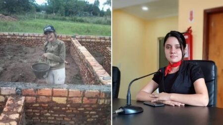 Une jeune femme travaillant dans la maçonnerie pour payer ses études, est devenue avocate