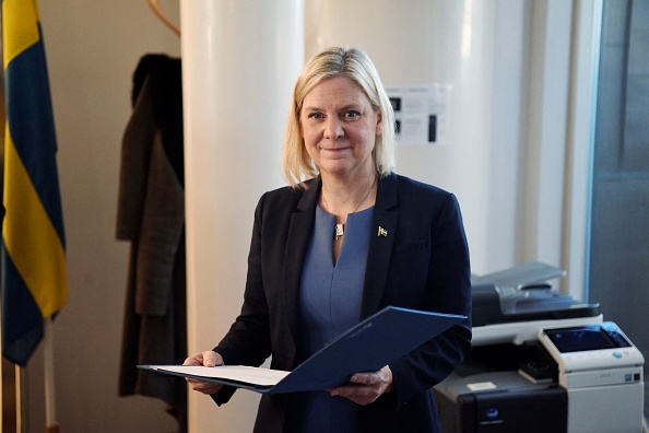 Magdalena Andersson, élue mercredi 24 novembre première femme Premier ministre de Suède. (ERIK SIMANDER/TT NEWS AGENCY/AFP via Getty Images)