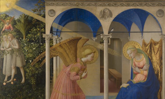 « L'Annonciation » (entre 1430 et 1432) par Fra Angelico. Musée du Prado. (Domaine public)