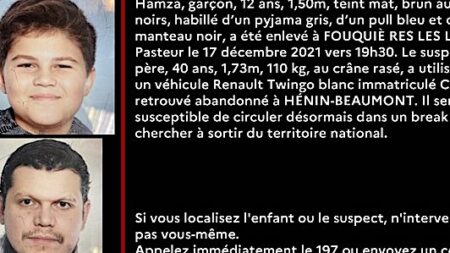 Plan « alerte-enlèvement » pour retrouver Hamza 12 ans, enlevé à Fouquières-lès-Lens dans le Pas-de-Calais