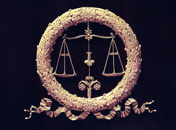 Symbole de la Justice.
(Photo by THOMAS COEX/AFP via Getty Images)